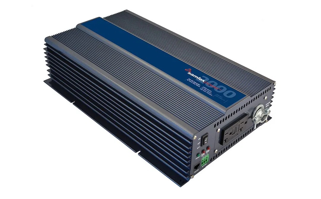 PST-2000-12 – SAMLEX AMER Power Inverter, Inverts 12 Volt DC To 120 Volt AC 2000 Watt 16.7 Amp Output 85 Percent Effi...